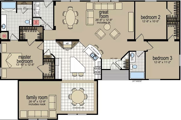 Cm-7623u floor plan home features