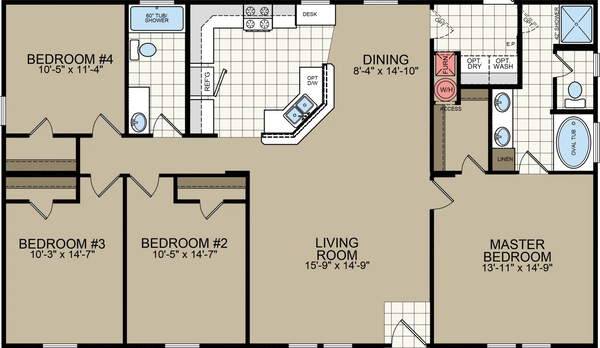 Sunrise 3252 floor plan home features