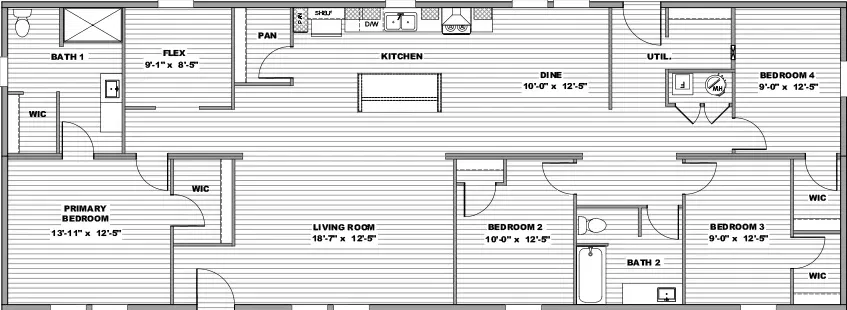 Occasion floor plan home features