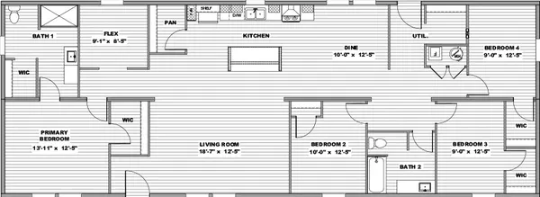 Occasion floor plan home features