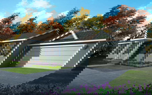 Tillamook hero, elevation, and exterior home features