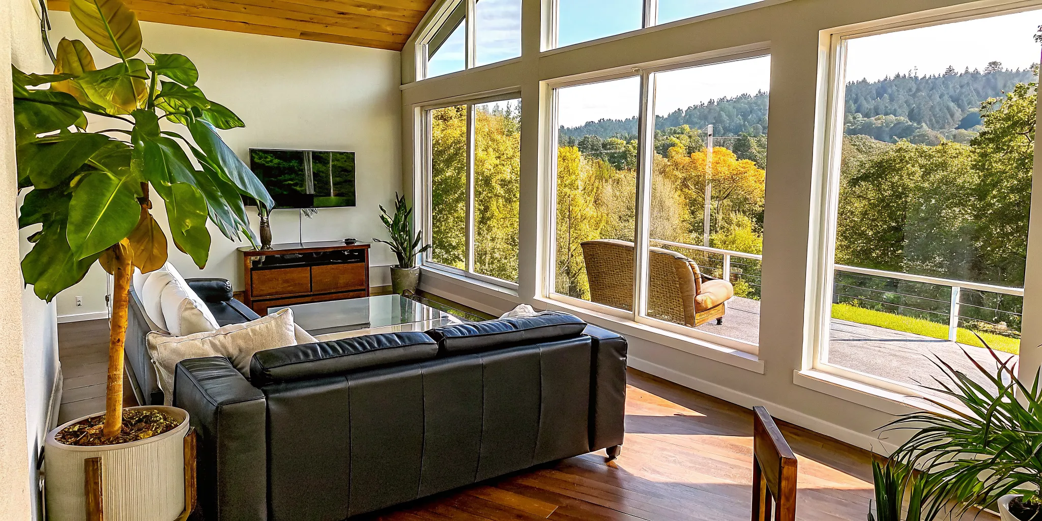Bright modern manufactured home interior with open floor plan and contemporary finishes
