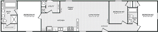 Pinnacle 16763t floor plan home features