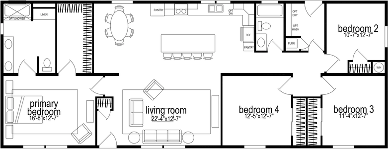 Hillcrest g853 floor plan home features