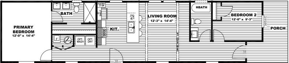 The warrior floor plan home features