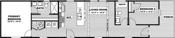 The warrior floor plan home features