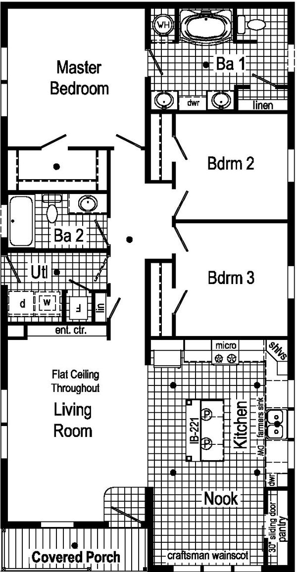 Astro elite ranch 3a2802-p floor plan home features