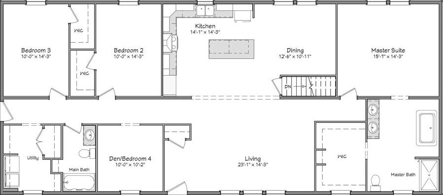 Liberty series mchenry 30' floor plan home features