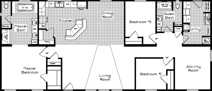 Pinehurst 2506 floor plan home features