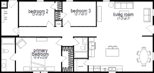 Redman 4405-6 floor plan home features