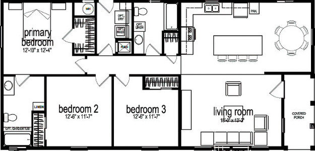 Benecia 623 floor plan home features