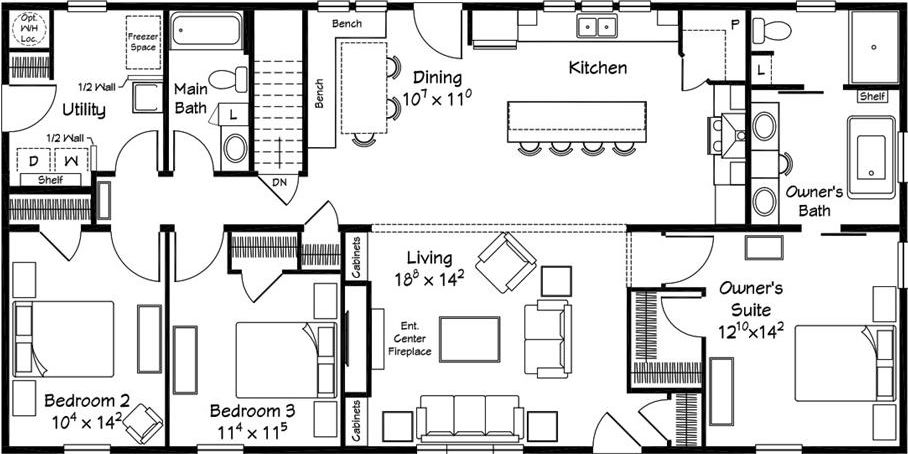 Evolution series amber floor plan home features