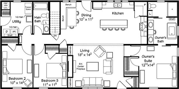 Evolution series amber floor plan home features