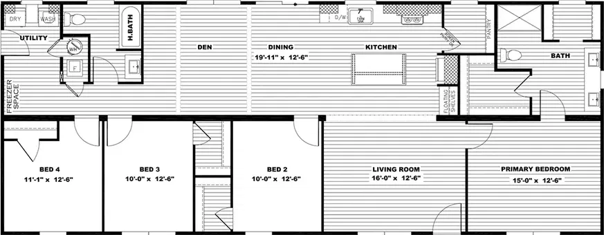 The angelina floor plan home features