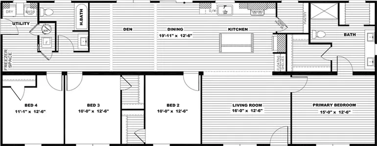 The angelina floor plan home features