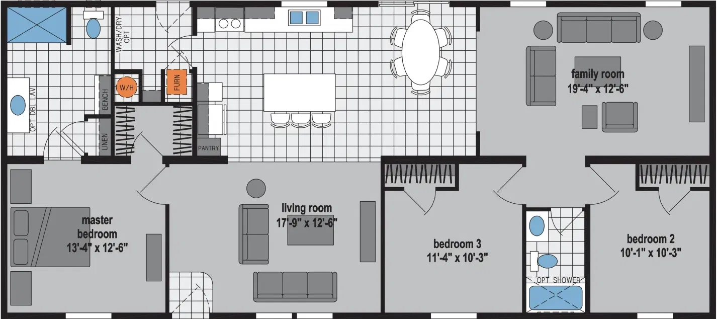 Prairie dune 8808 floor plan home features