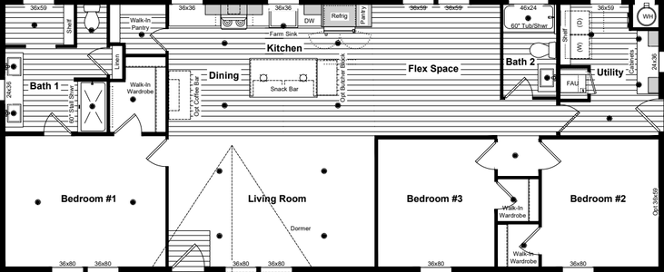 Monk floor plan home features