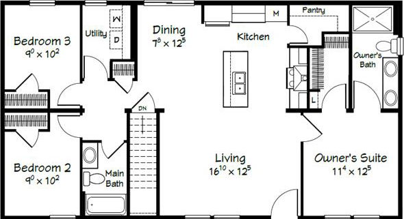 Evolution series wilson model 2848b floor plan home features