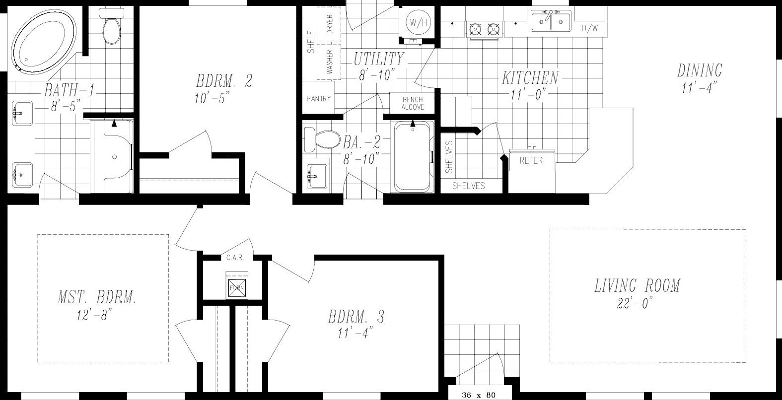 Majestic Collection 9590-S Floor Plan