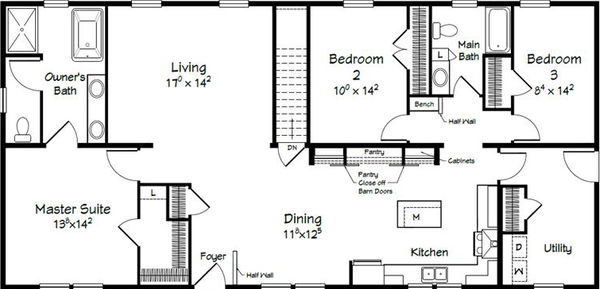 Evolution series arthur ii model model 3262b floor plan home features