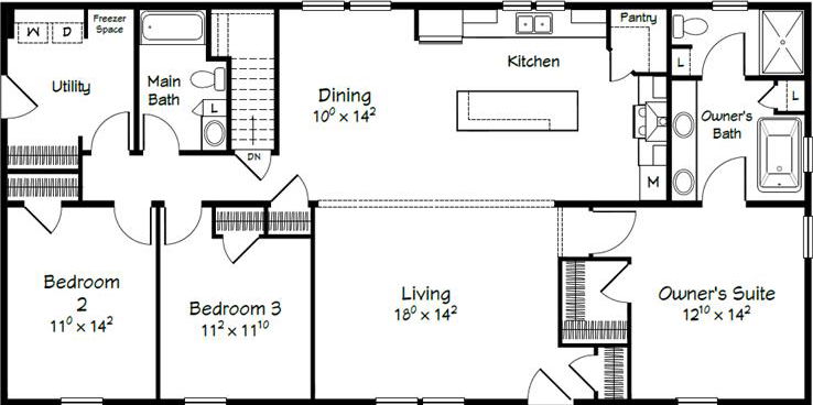 Evolution series abigail adams model 3260b floor plan home features