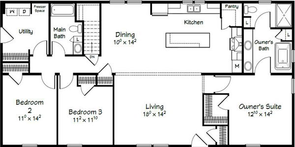 Evolution series abigail adams model 3260b floor plan home features