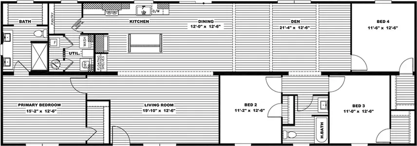 The tinsley floor plan home features