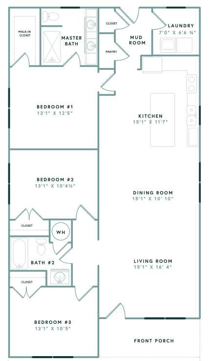 The laurel floor plan home features