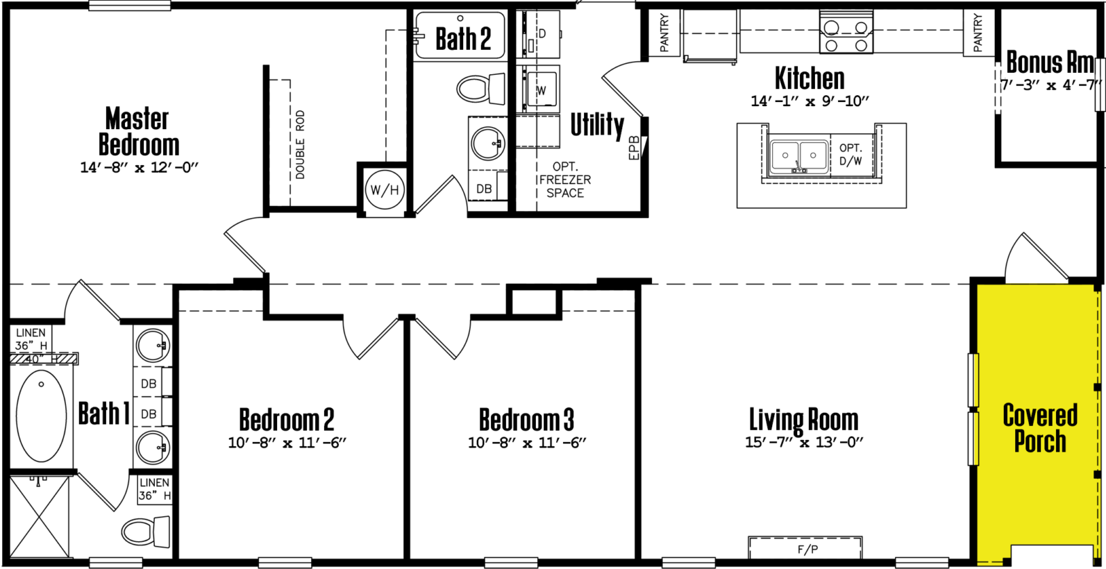 Doublewide s-28×56-32flp-2 floor plan home features