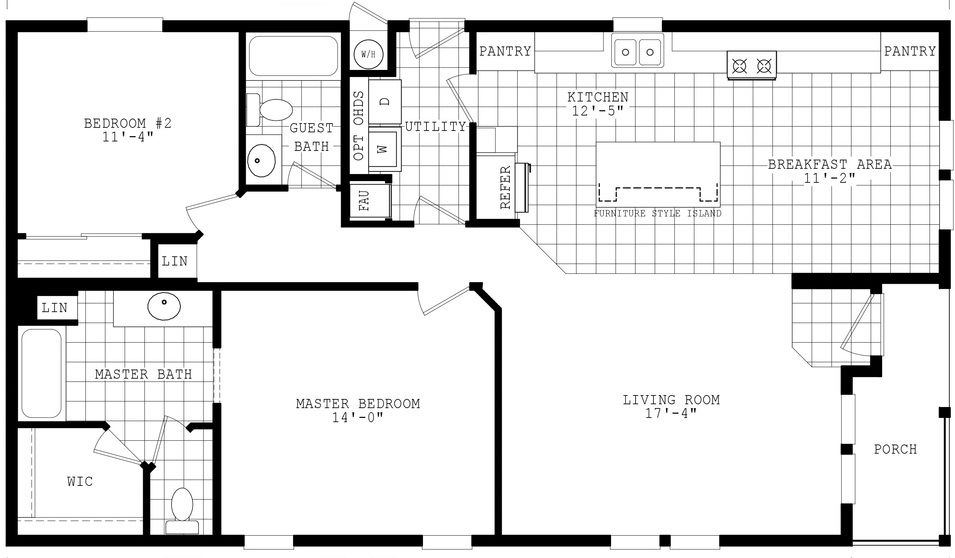 Santa Fe II 28482A Floor Plan