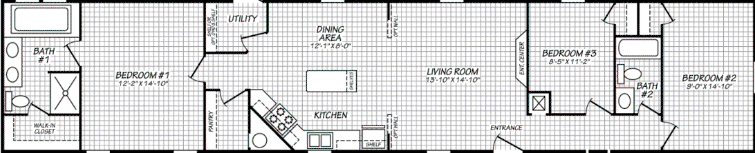Landmark 16763i floor plan home features