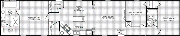 Landmark 16763i floor plan home features