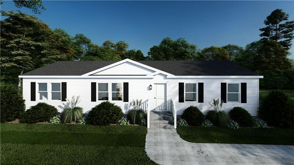 Evolution series chester model 2858b hero, elevation, and exterior home features