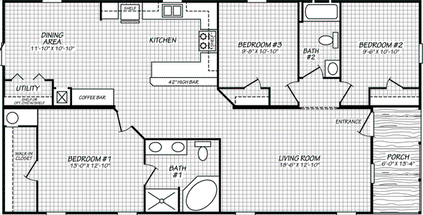 Pinnacle 28523f floor plan home features