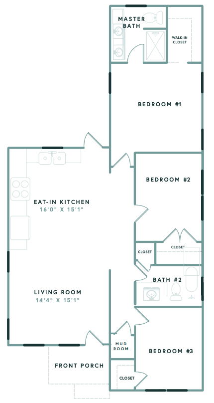 The aster floor plan home features