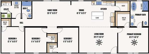 The grayson floor plan home features