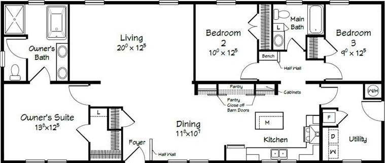 Evolution series arthur ii model 2862 floor plan home features