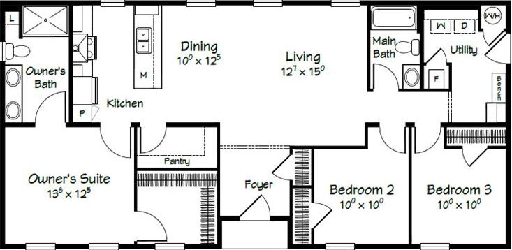 Evolution series adams 2854 floor plan home features