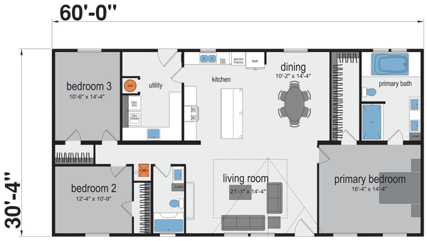 Dudley floor plan home features