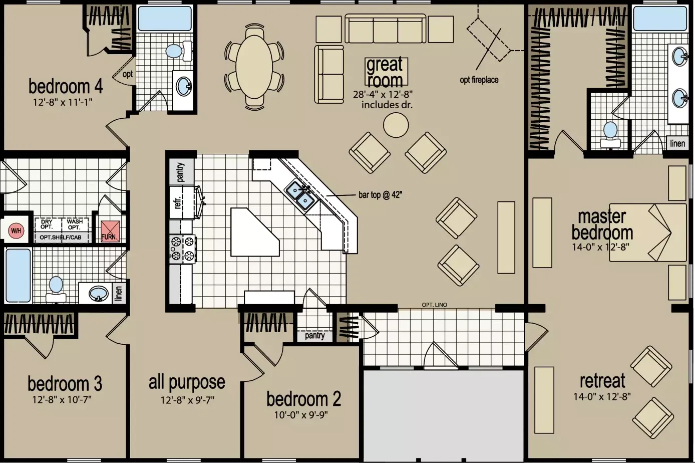 Cm-7604b floor plan home features