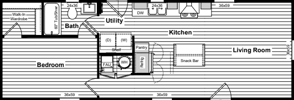 Yesterday floor plan home features