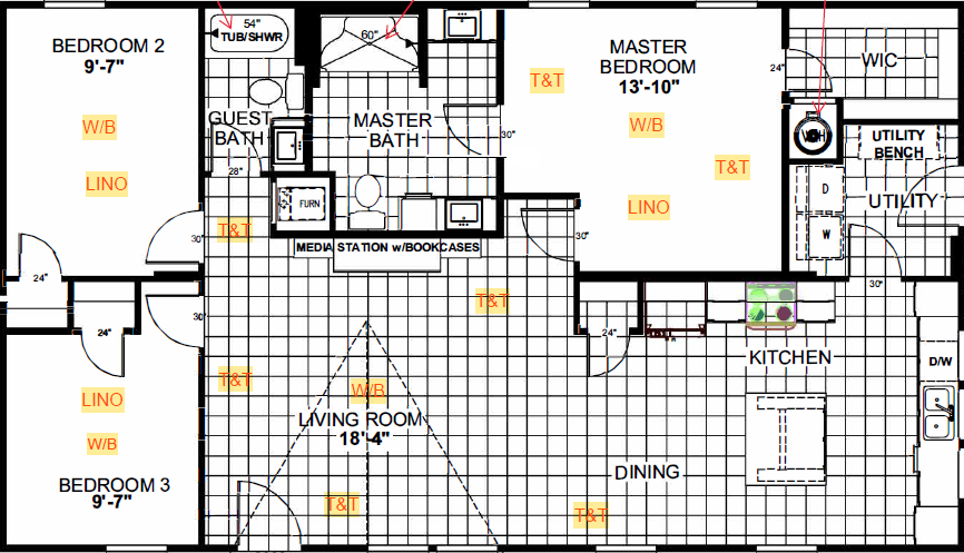 Fairview p48b floor plan home features