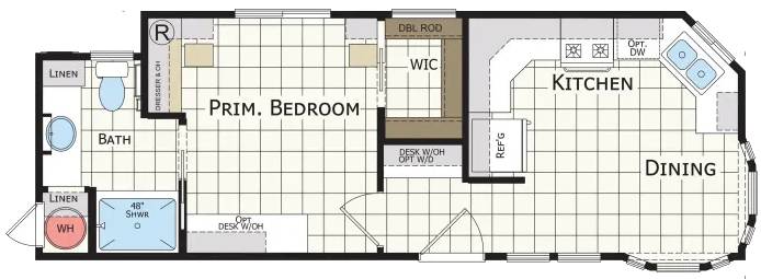 Desert vista 103 floor plan home features