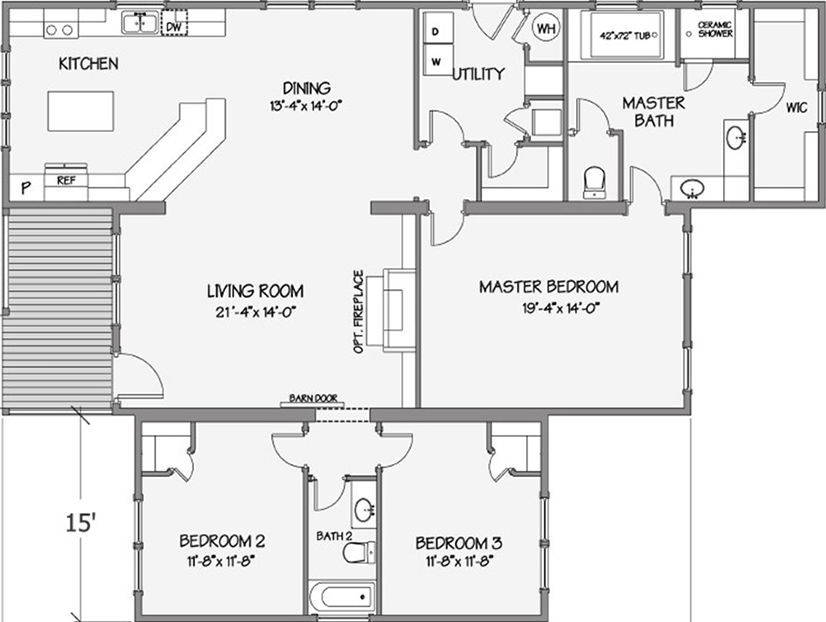 Azalea i floor plan home features