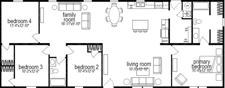 Millcreek 4402-6 floor plan home features