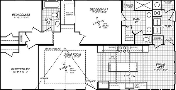 Ranch hand 28523r floor plan home features