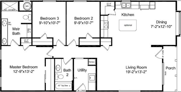 River front floor plan home features