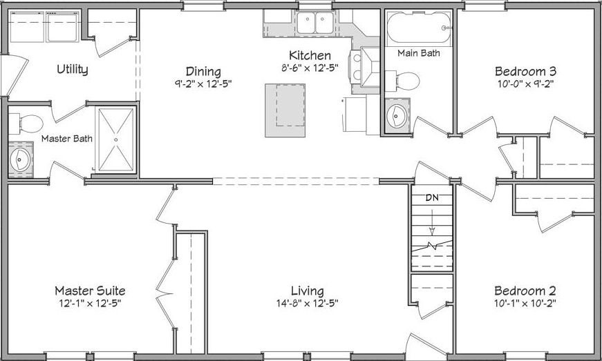 Liberty series baldwin 28' floor plan home features