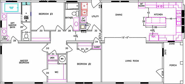 Coach house floor plan home features