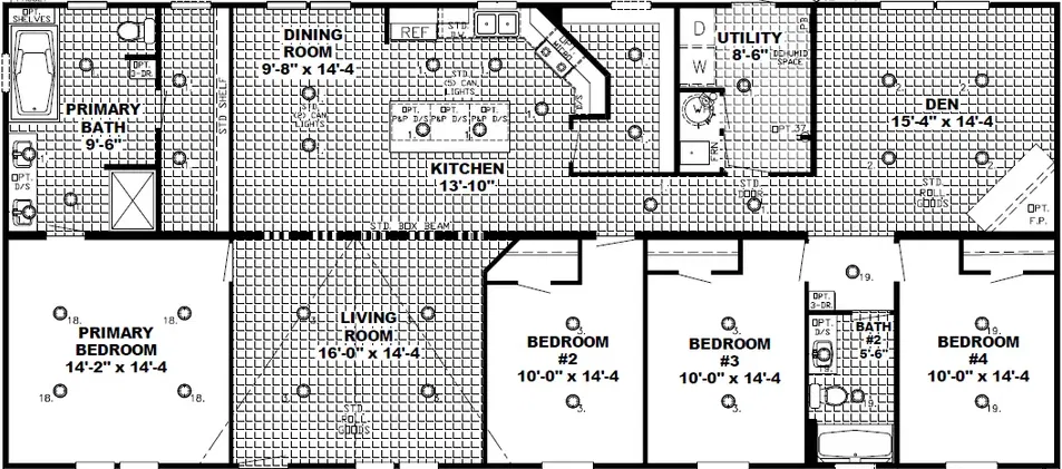 The bayside floor plan home features